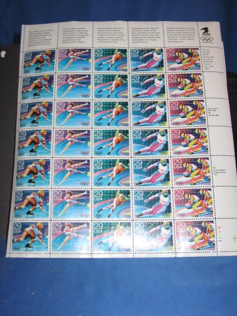 US SCOTT 2611 – 15 PANE OF 35 WINTER OLYMPIC STAMPS 29 CENT FACE MNH