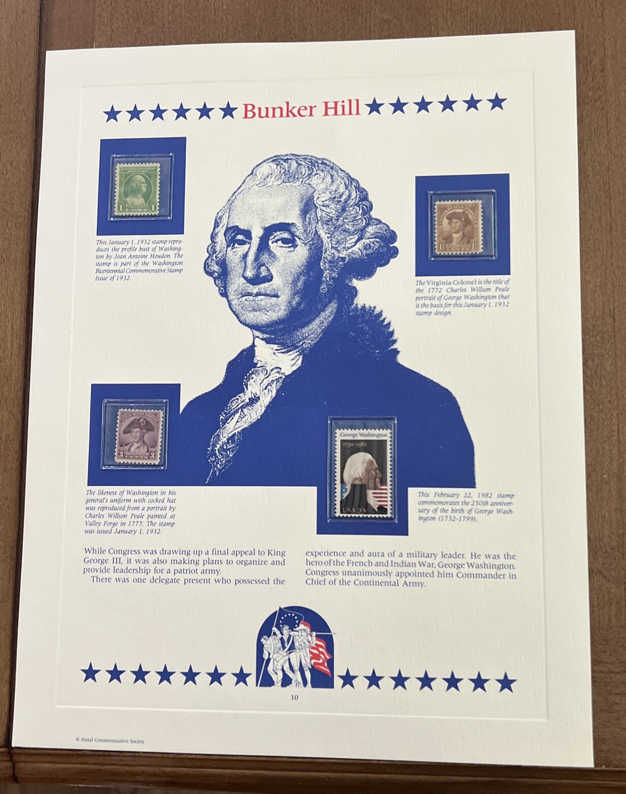 Road To Freedom Series Bunker Hill Stamp Set Mint Hinged Collectible