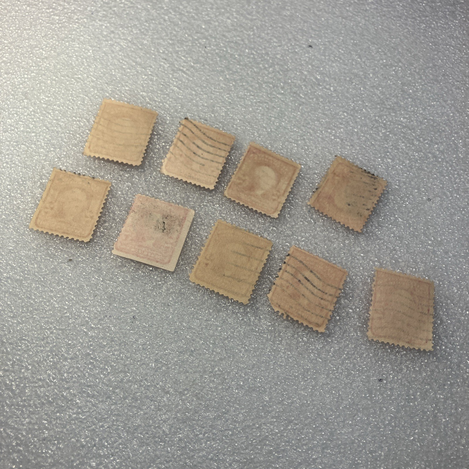 9 USED Antique US Stamps, 1902-1908 George Washington RED, 2 Cents; A DEAL- LOOK