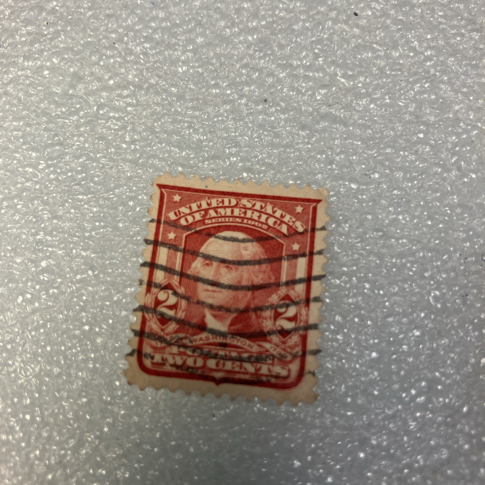 9 USED Antique US Stamps, 1902-1908 George Washington RED, 2 Cents; A DEAL- LOOK