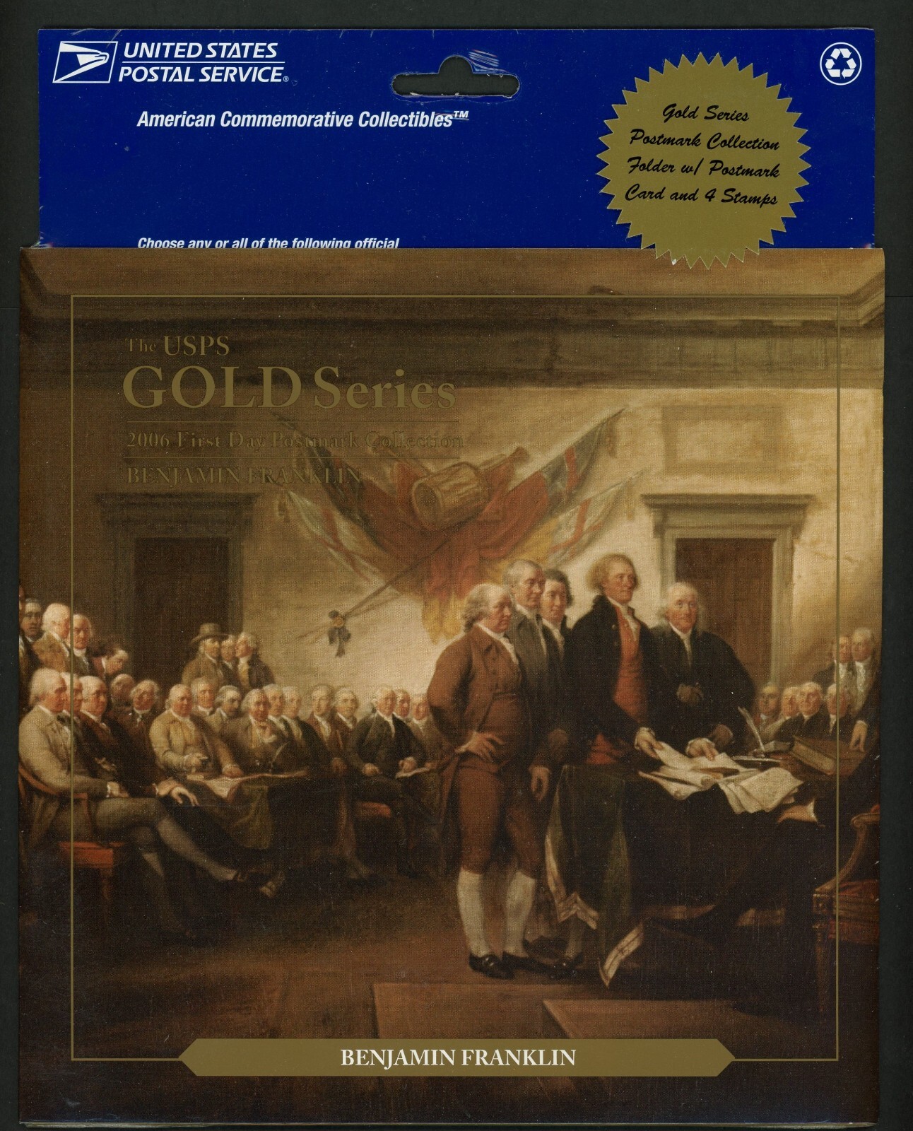 USPS GOLD SERIES 2006 First Day Postmark Collection, “Benjamin Franklin” SEALED