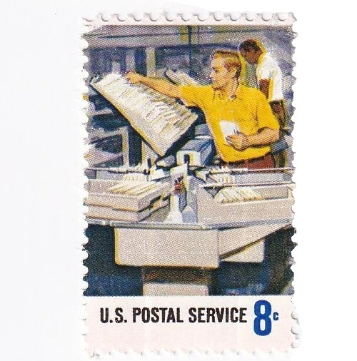 USA 1973 – Mail Canceling Postal Employee Service – 8 Cent MNH Stamp – Sc. #1493