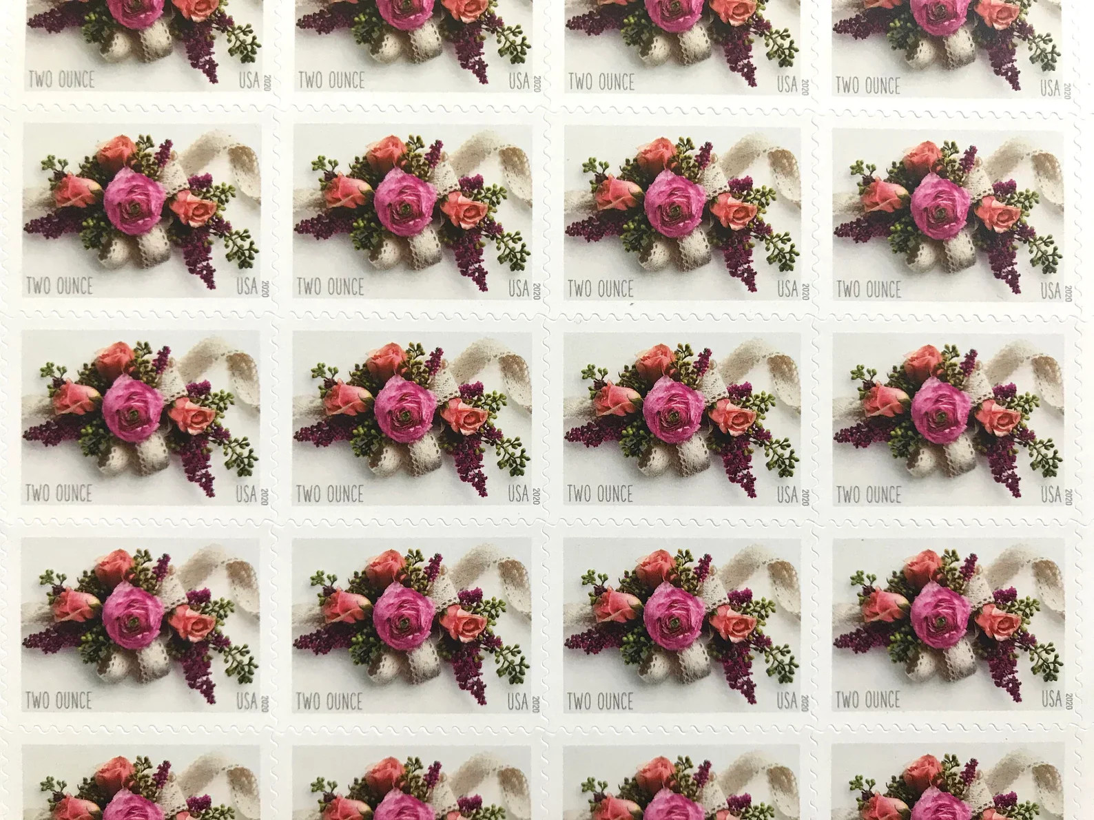 USPS Garden Corsage Two Ounce Forever Stamps – Sheet of 20