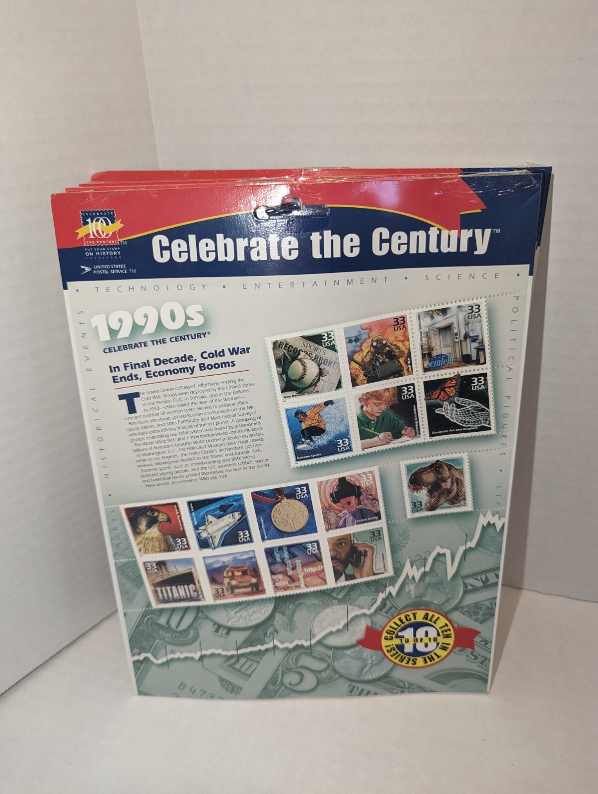 Celebrate The Century 1900’s-1990’s. Complete 10 Sheet Set US Stamps USA Sealed