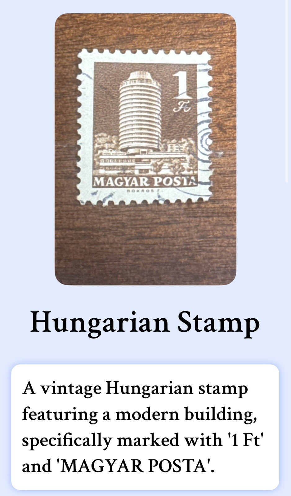 1 Ft MAGYAR POSTA – Hungarian Stamp