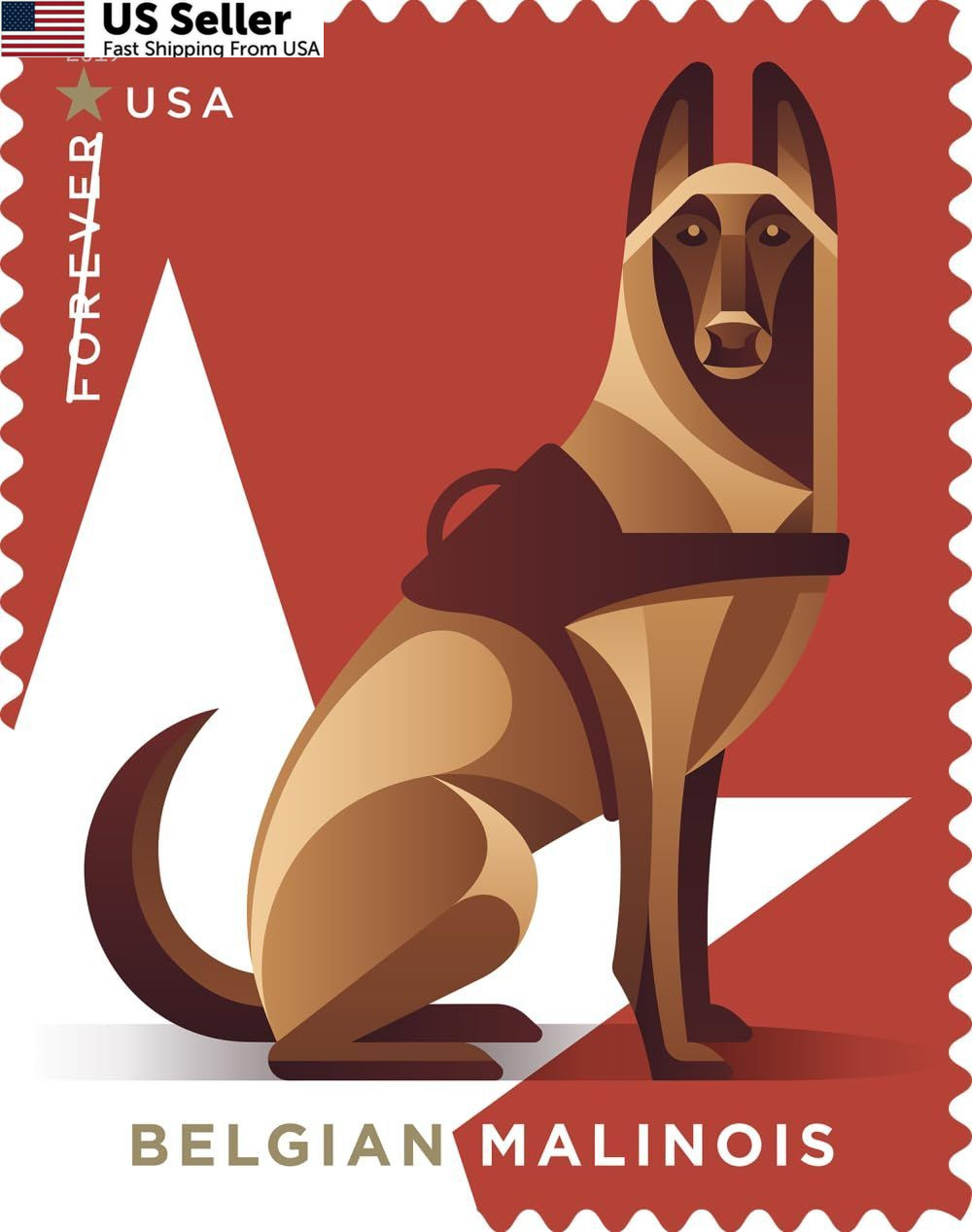 Military Working Dogs U.S. Postage Stamps Sheet of 20 Forever 20