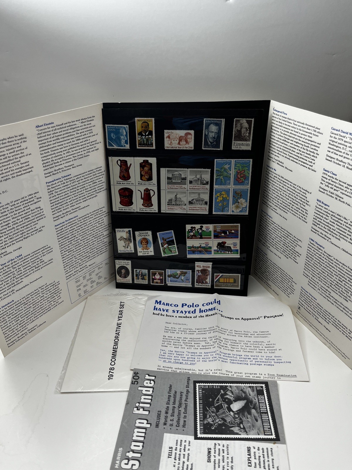 1977 United States Postal Service (USPS) Mint Set of Commemorative Stamps.