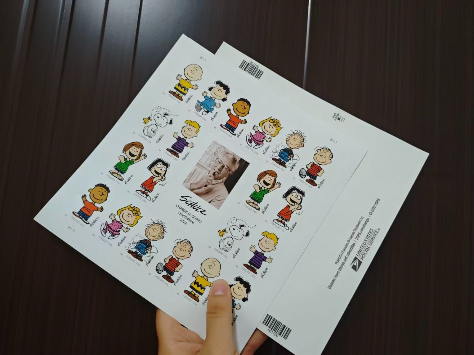 100PC USPS Charles Schulz “Peanuts” Forever Stamps Pane Unused Charlie Brown MNH