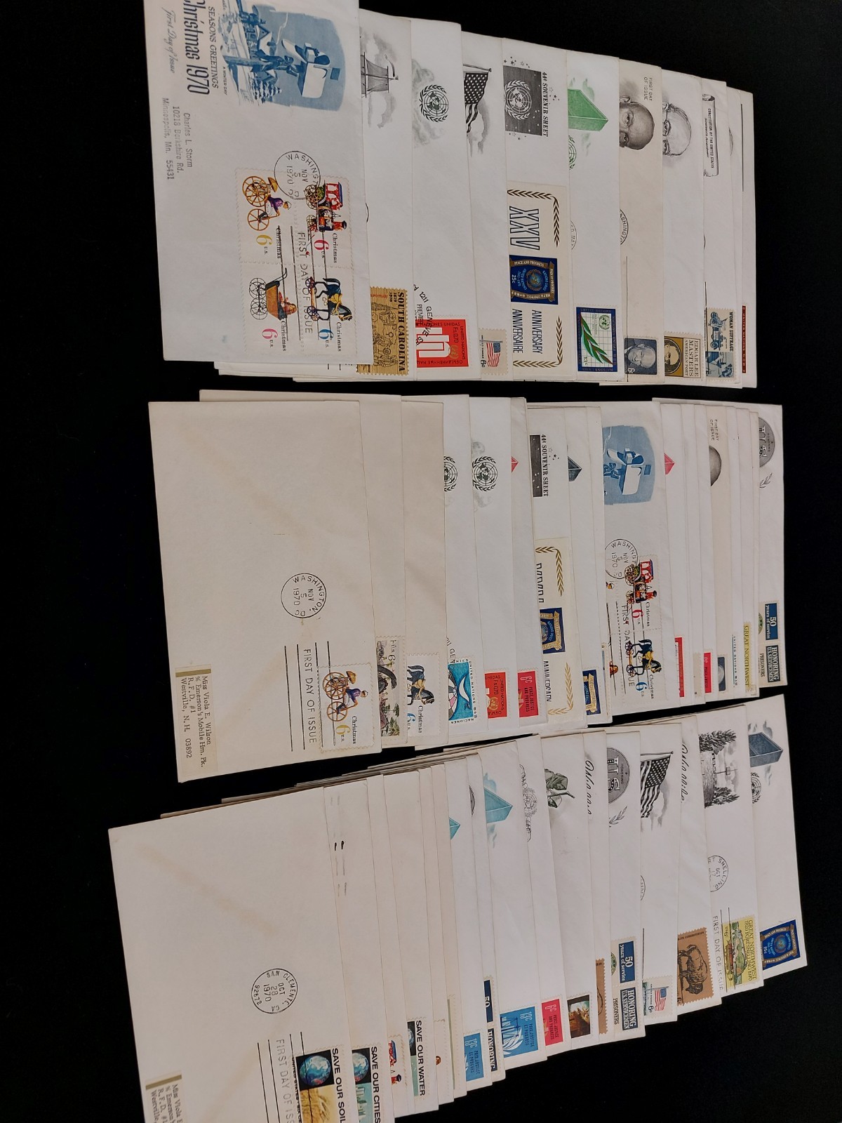 263 First Day Covers 1955-1994