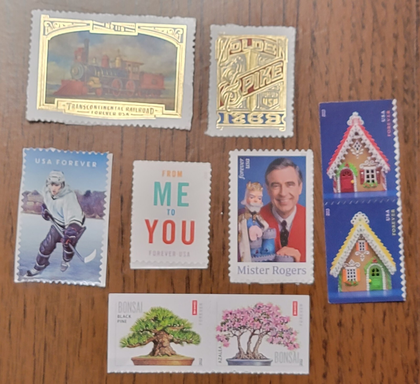 Lot 13 new unused FOREVER USA stamps self adhesive all different singles postage
