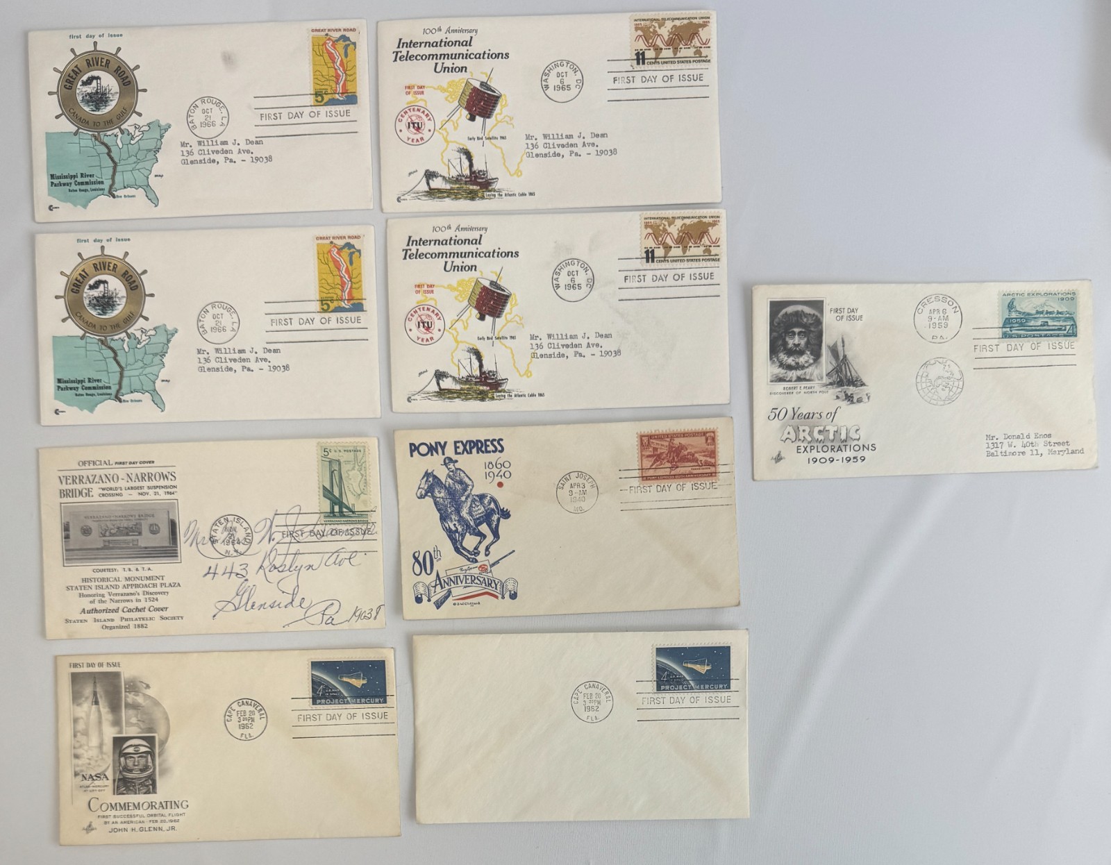 US Transportation Communications and Exploration First Day Cover Collection 9