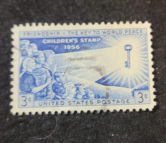 # 1085 – 1956 3¢ Children’s Issue Ronald Dias Used 1 Stamp + 2 FREE Stamps