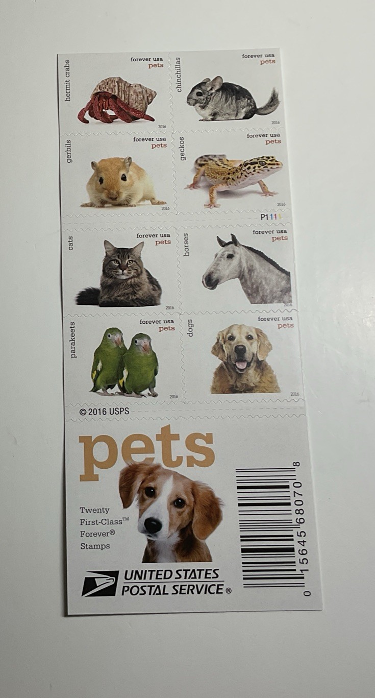 Authentic US SCOTT 5106 – 5125a PETS FOREVER STAMPS MNH 2016 All Different New