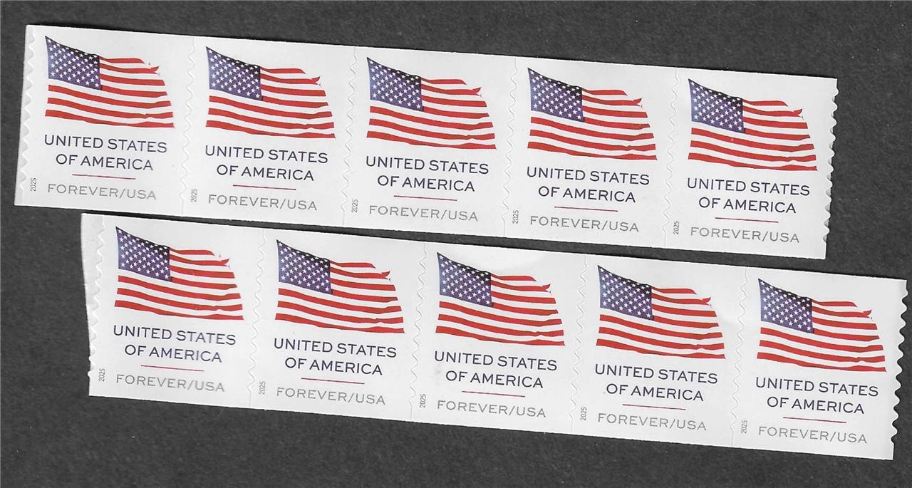 T&G STAMPS 10 US Forever Stamps Mint, Unused, Modern Good on Todays Mailings A6