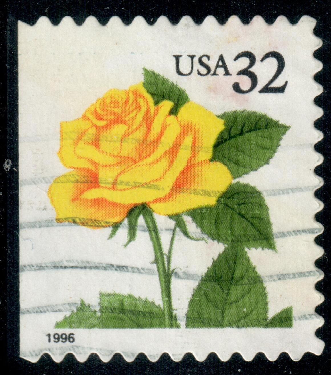 USA – 1996 – Flowers – Rose – 32¢ – #3821