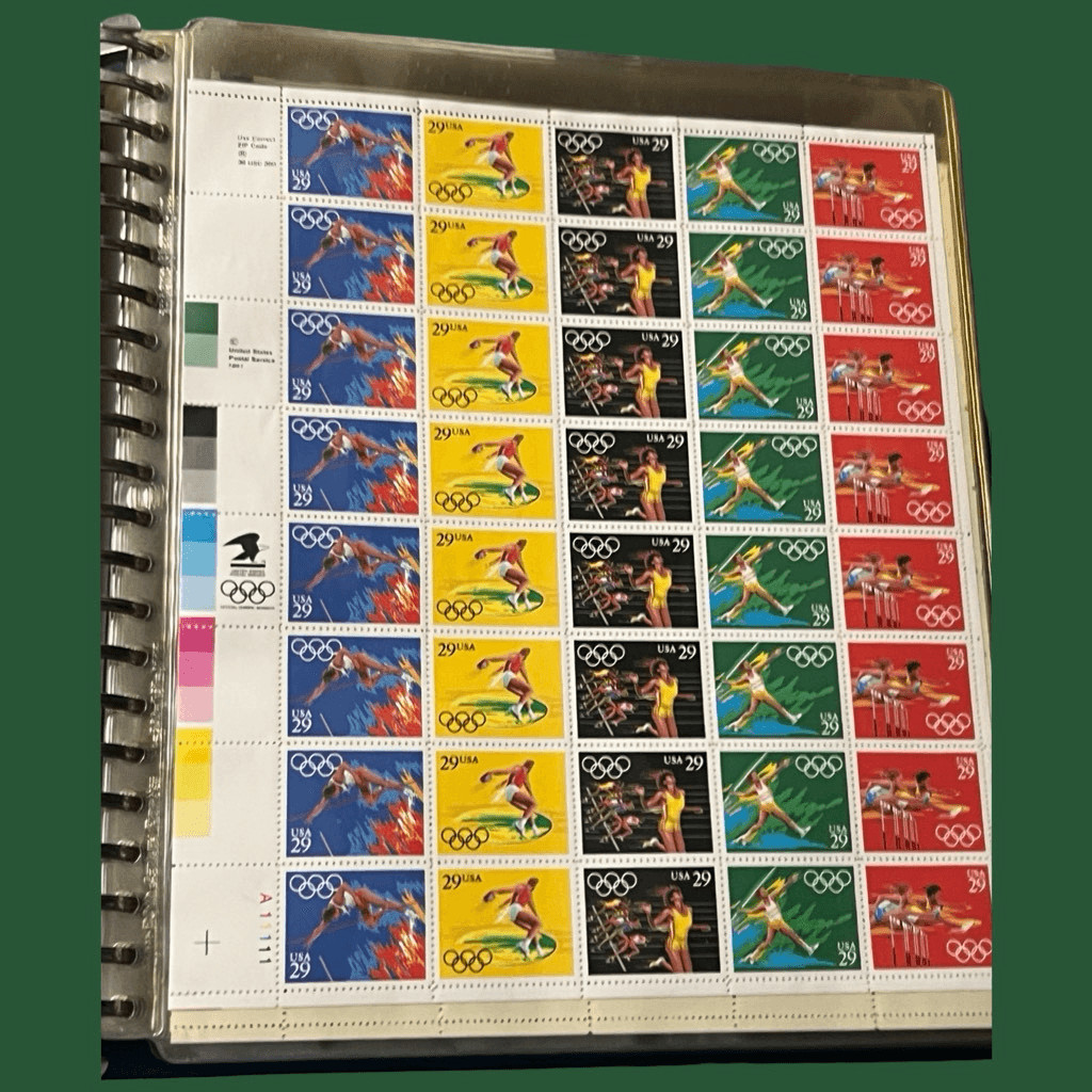Vintage 1991 MNH Scott Summer Olympics 29 Cent Sheet Stamps Scott #2053-7
