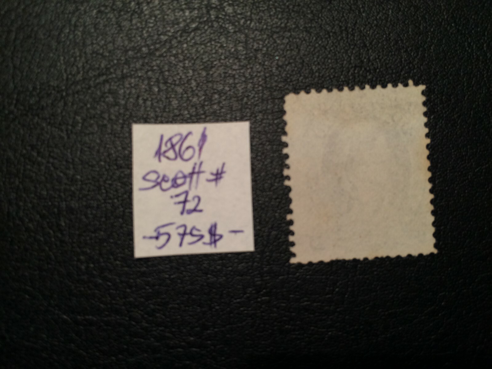 United States stamp 1861 Washington 90c blue Scott # 72 USED