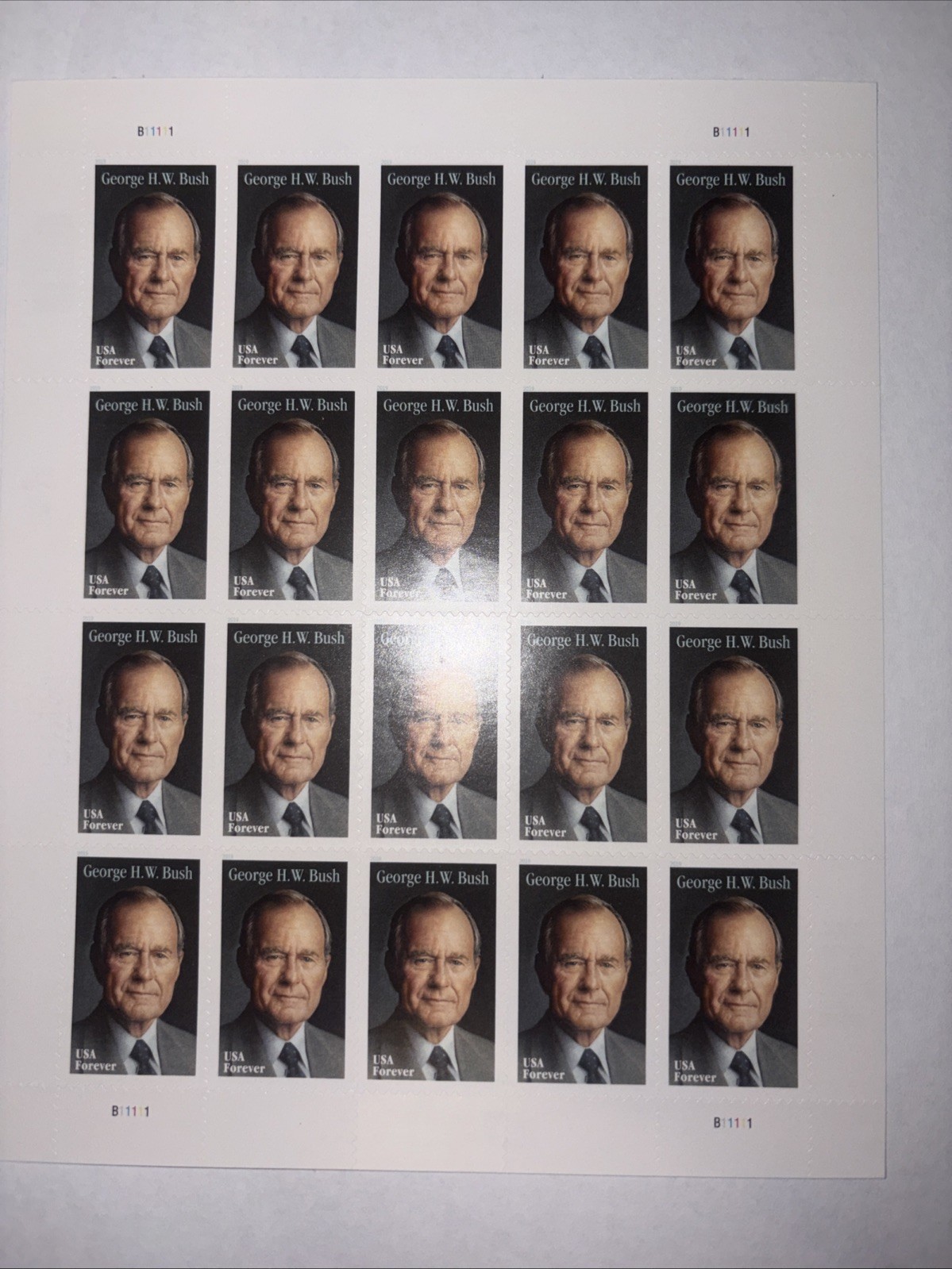 US SCOTT 5393 SHEET OF 20 GEORGE H. W. BUSH STAMPS FOREVER MNH