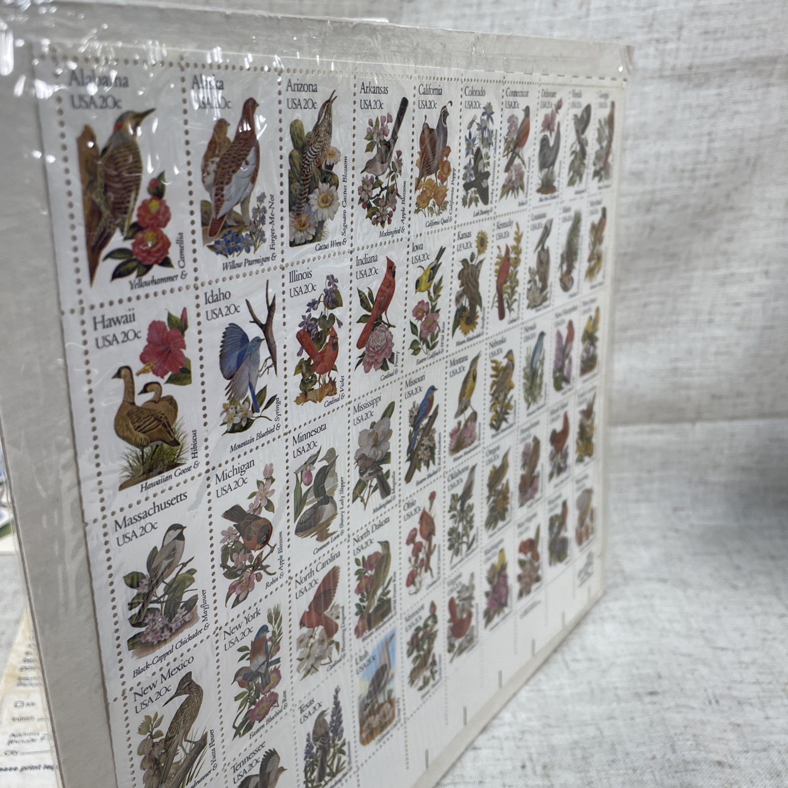 1982 Fifty State Birds and Flowers Mint Set with Stamps IN USPS Sealed package