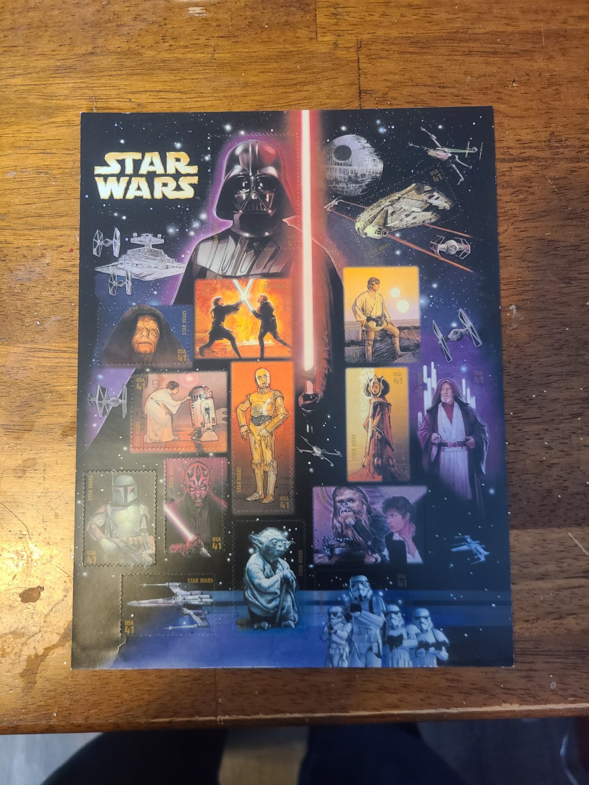 Collectible Sheet of Star Wars Stamps Highly Sought After!!!