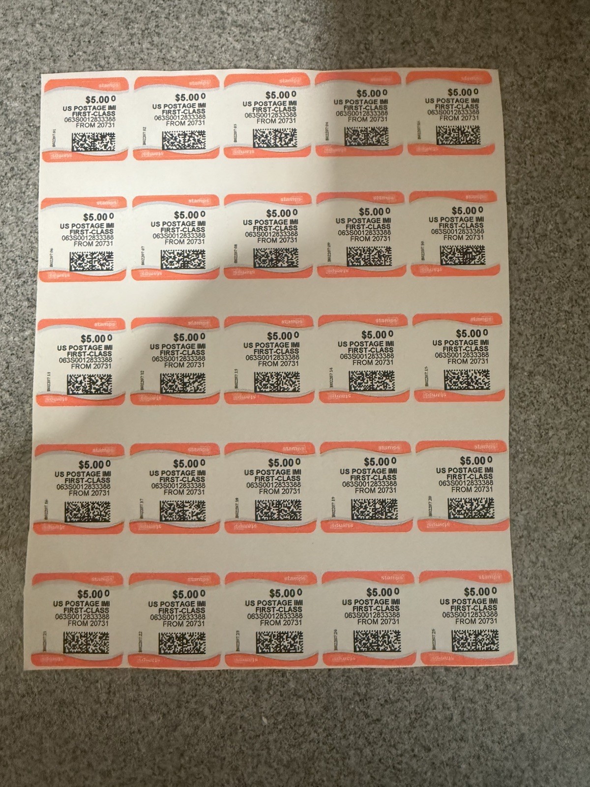 Discount $5.00 Stamps Face Value Fast Shipping
