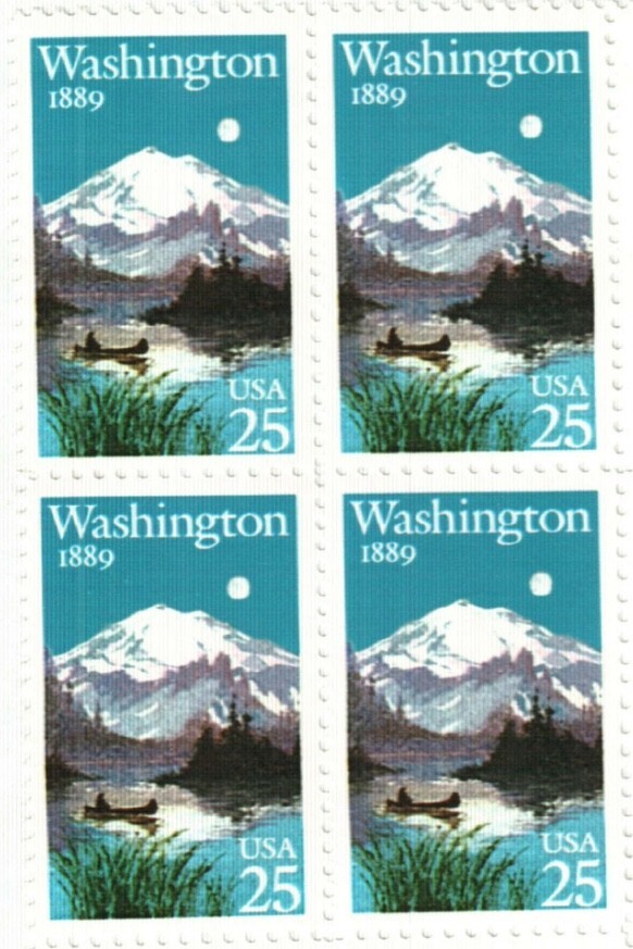 United States 25¢ Washington Statehood Postage Stamp #2404 x 100 singles
