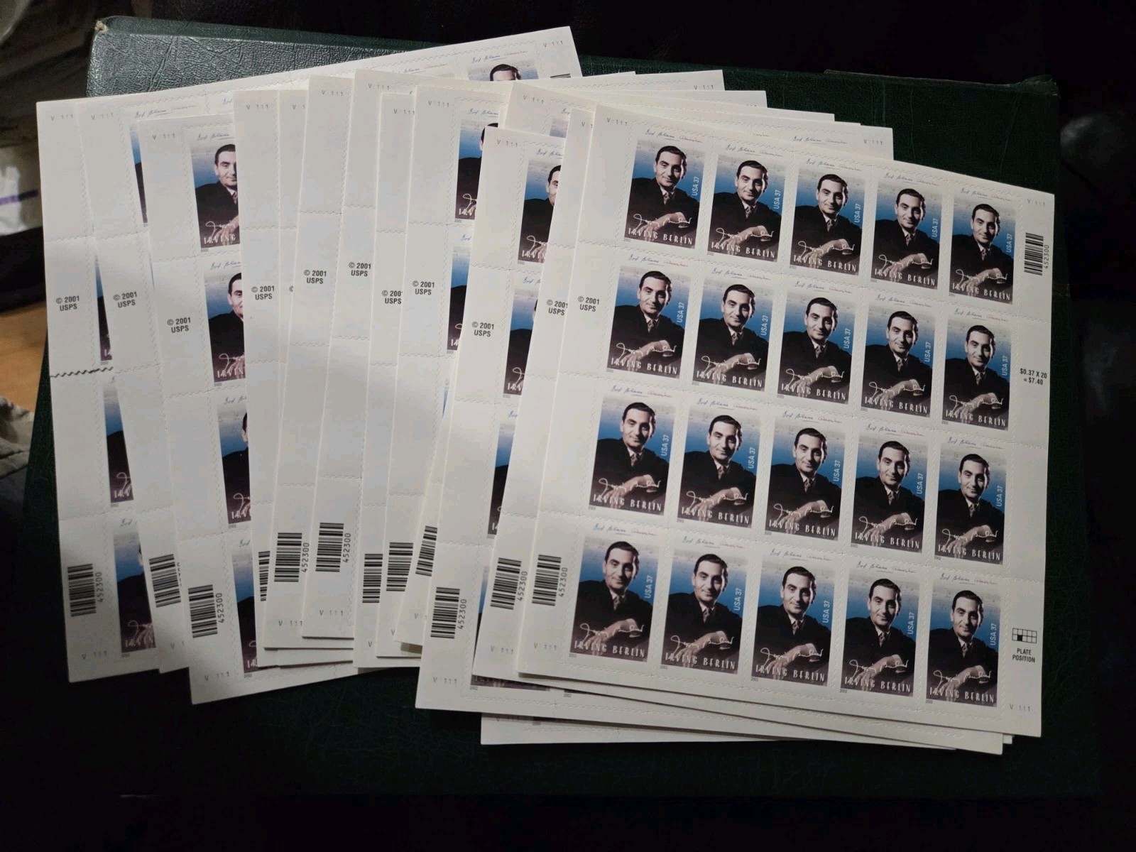 16 US Discounted Postage Sheets 37c X 320 Stamps Face $118.40 For $69.99