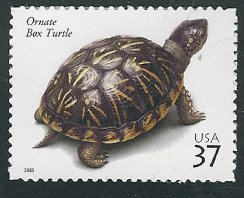 Scott #3818…37 Cent…Reptiles & Amphibians…Turtle…3 Stamps