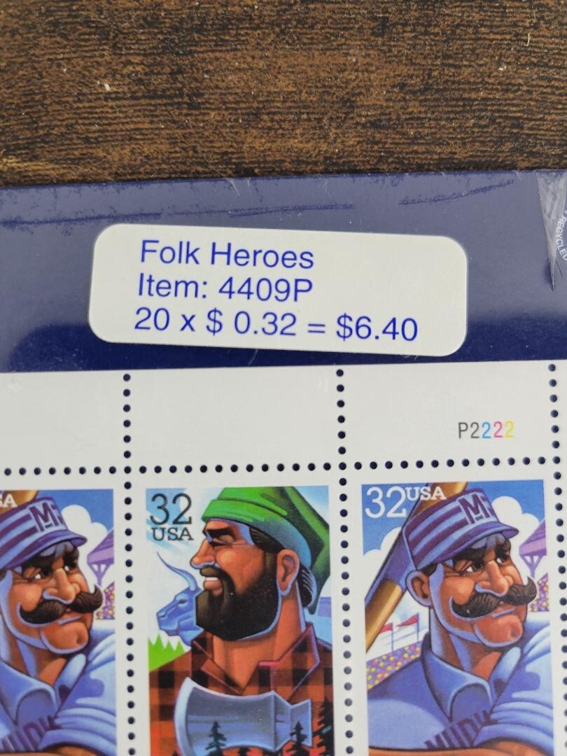 USPS Folk Heroes 32 Cent Factory Sealed