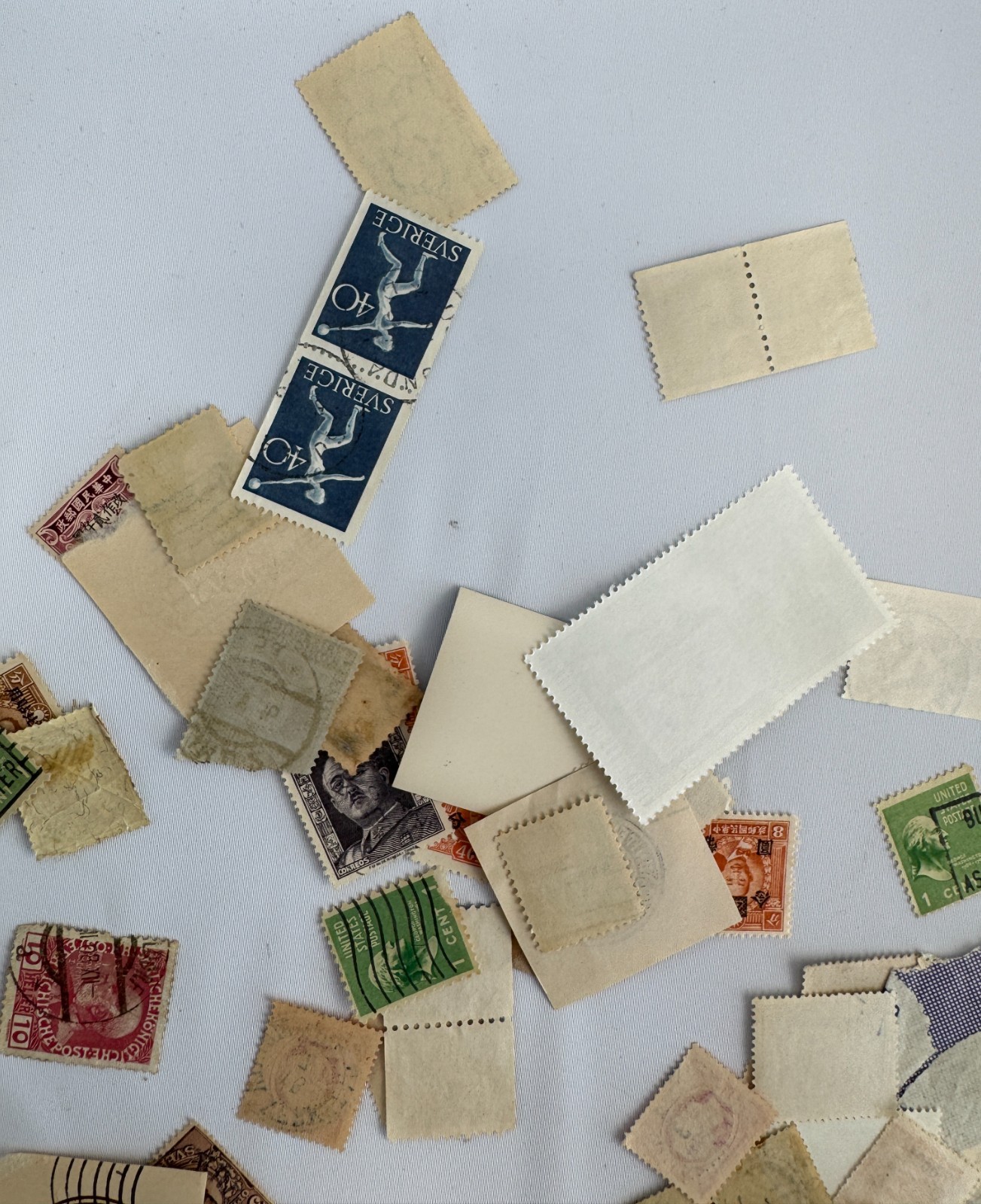 Worldwide Vintage Stamp Collection Lot 90+ Used Mint Stamps USA China Sweden