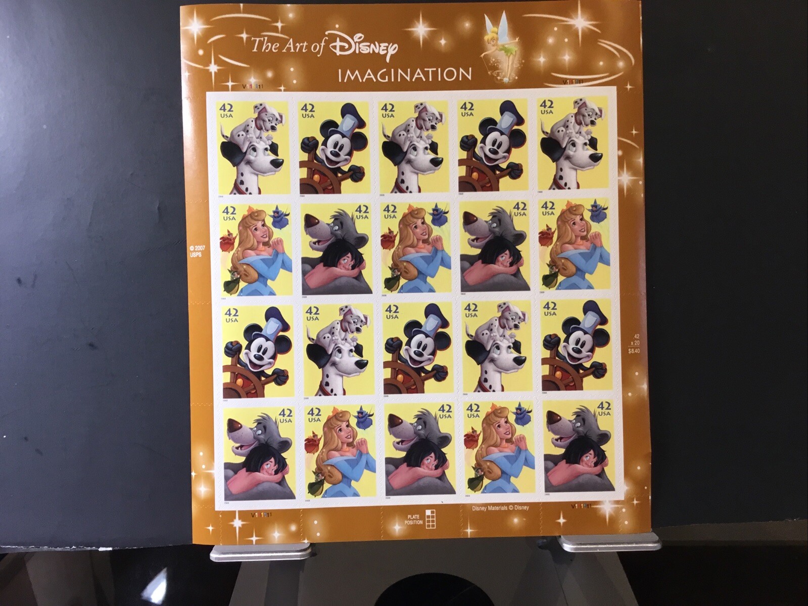 2008 US 42c POSTAGE STAMPS #4342-4345 ART OF DISNEY IMAGINATION MNH SHEET OF 20