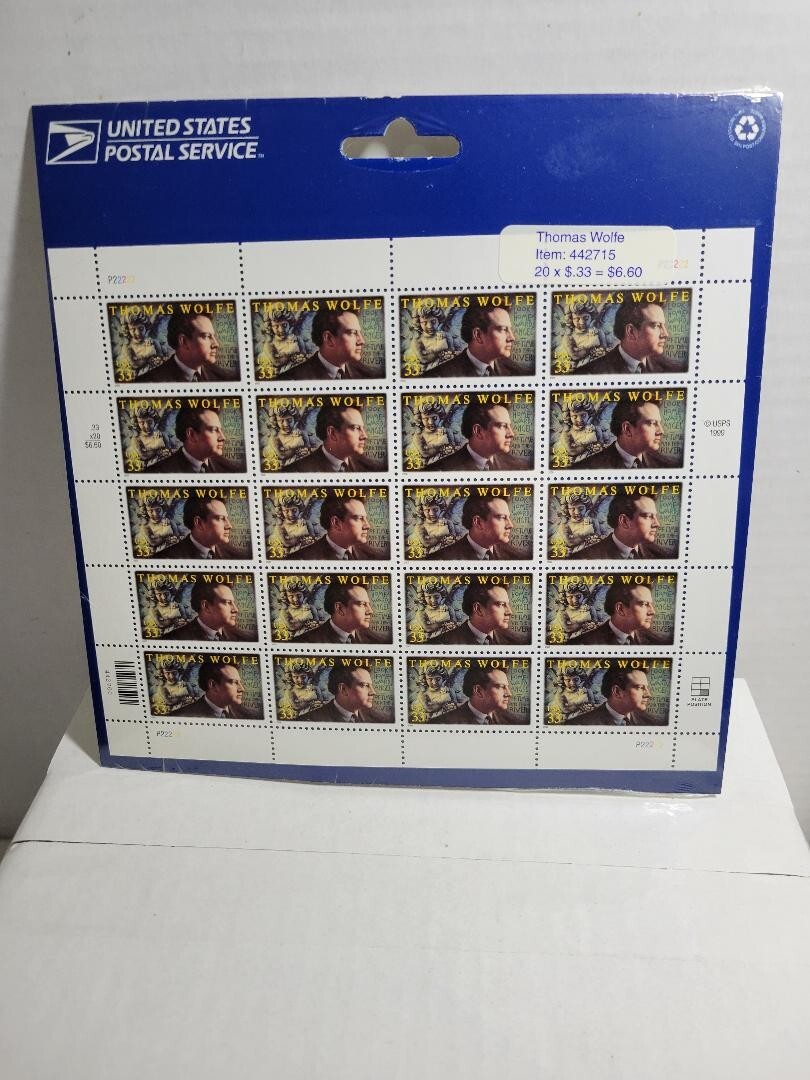 USPS Thomas Wolfe 33 Cent Stamps Factory Sealed
