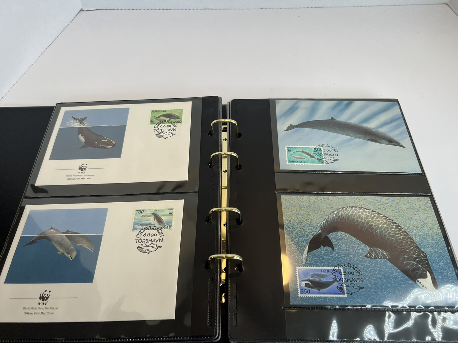 OFFICIAL WORLD WILDLIFE WWF CONSERVATION STAMP postcard COLLECTION 60 Page, 1987