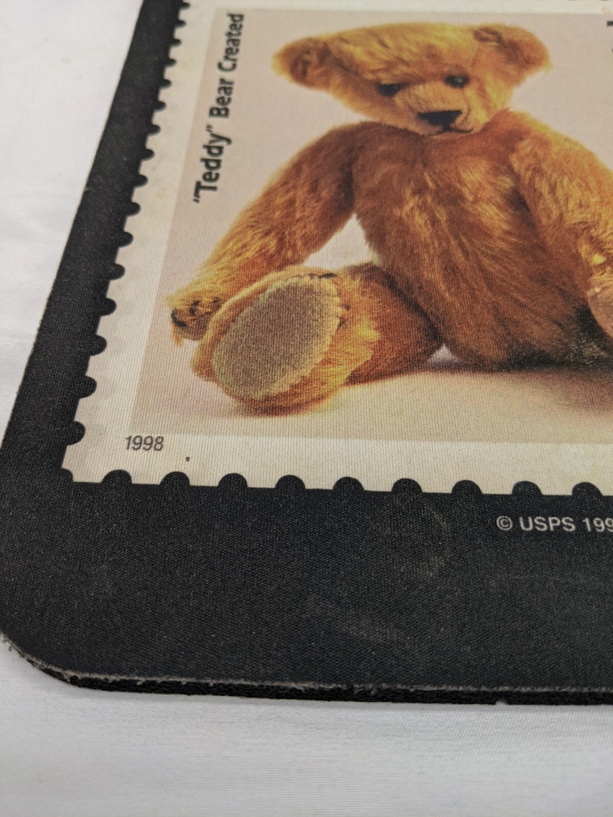 USPS 1996 Teddy Bear Created 32 USA Stamp Mousepad And Keychain