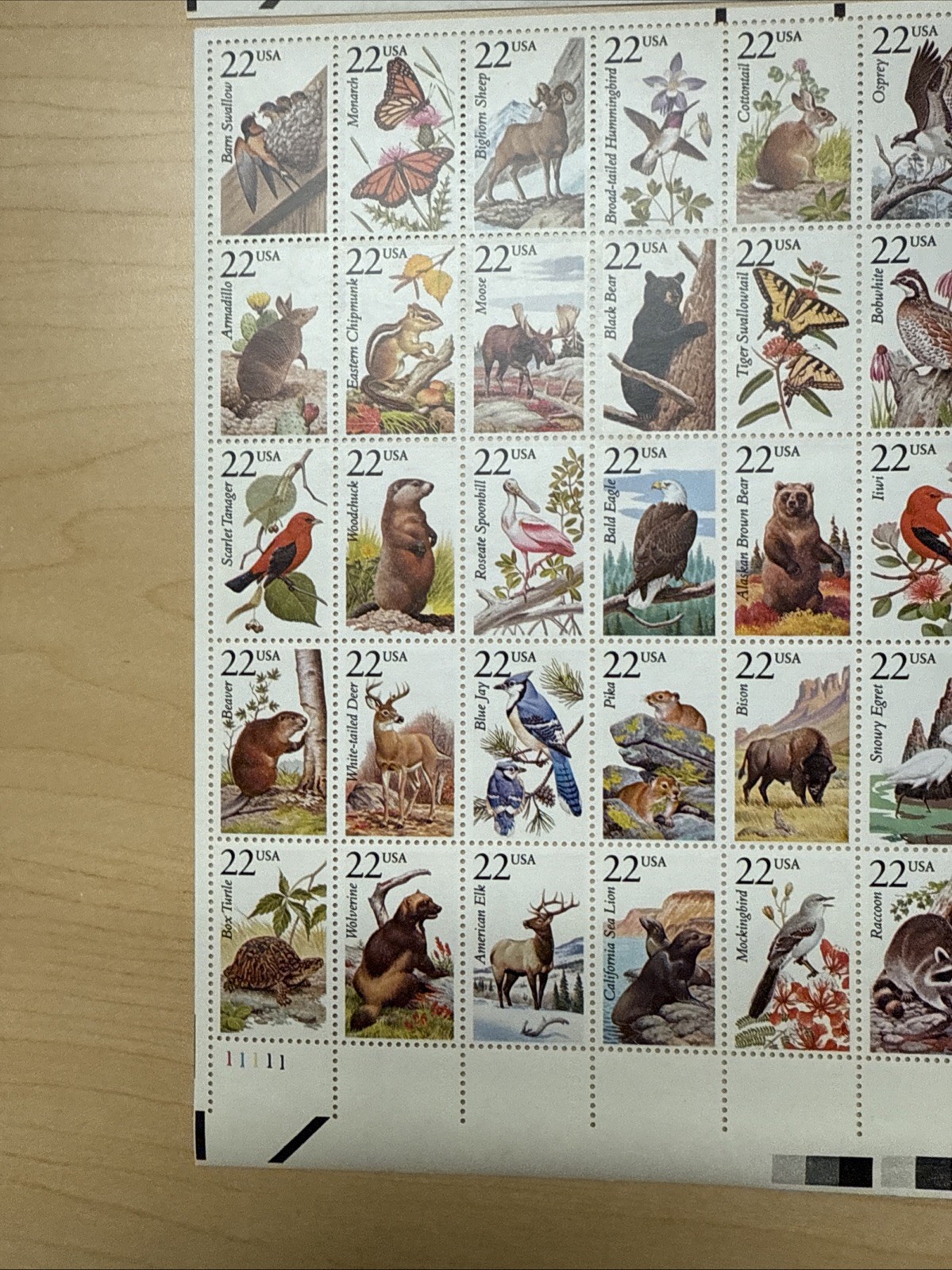 2 SHEETS US SCOTT 2286 – 2335 OF 50 WILDLIFE STAMPS 22 CENT FACE MNH