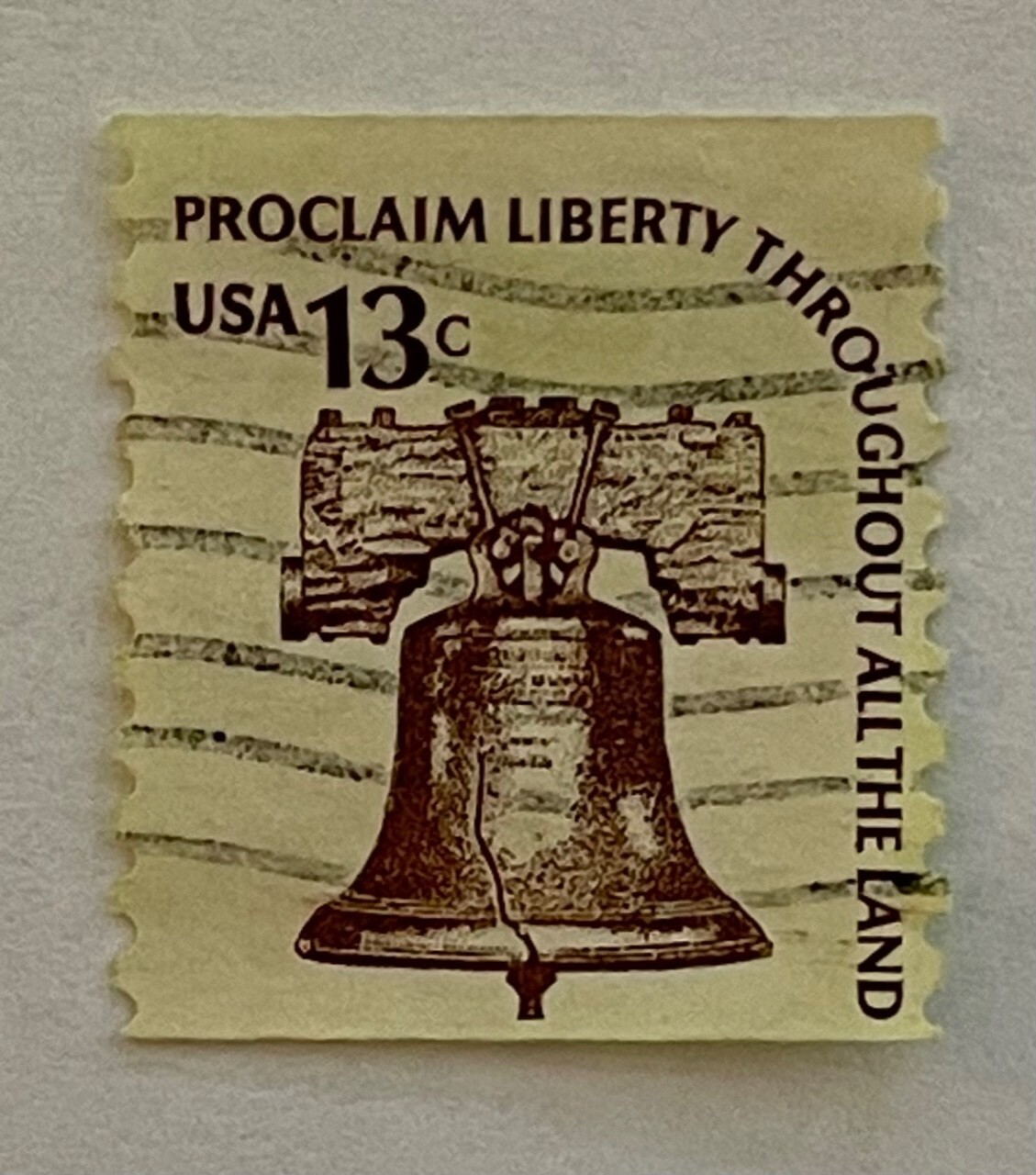 USA United States Postage Stamp Liberty Bell 13 Cents Canceled