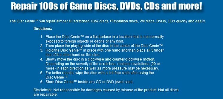 Buy Disc Genie As Seen On TV at WHOLESALE pricing! XBox/Playstation/Wii/DVDs&CDs