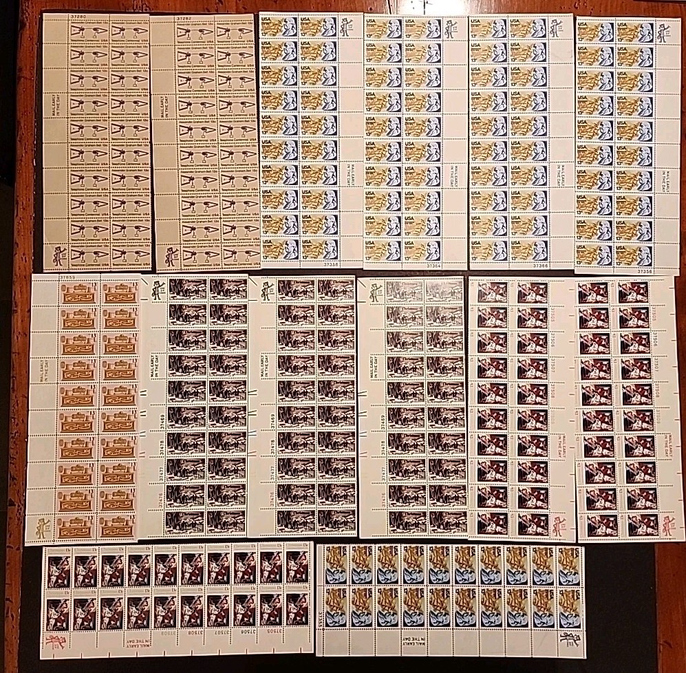 Lot Of 1855 USPS stamps. All 13 Cents. Vintage 70s. FV $241. Liberty Bell.