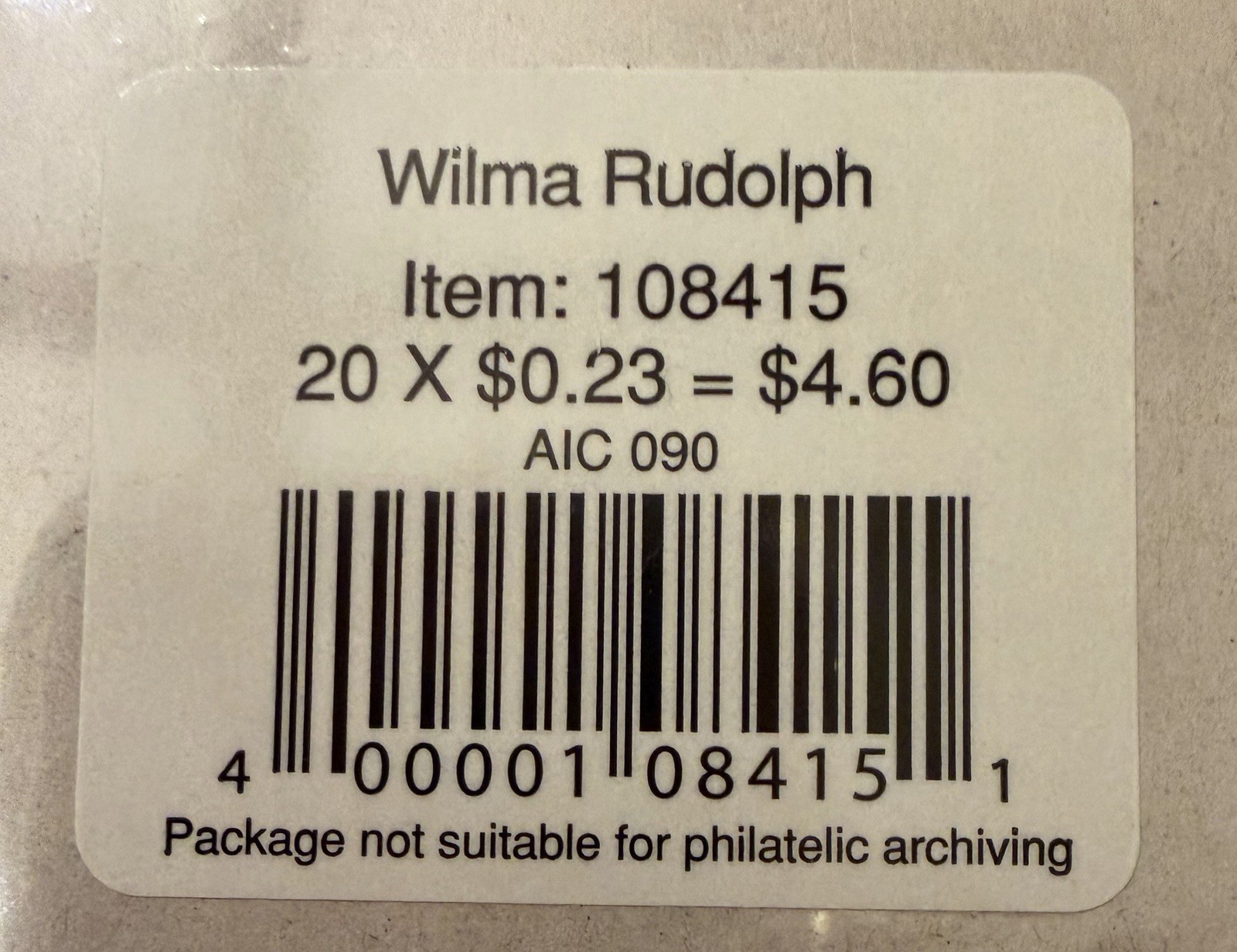 US Distinguished American Wilma Rudolph Olympic Gold 10 Stamps 2004 MNH 23 Cents