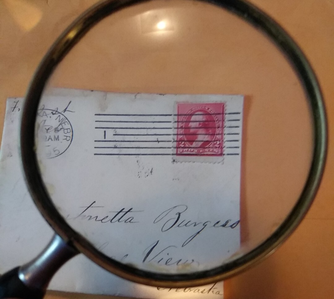Vintage Postcard – Red George Washington 2 Cent Stamp Unique Gift Under $10