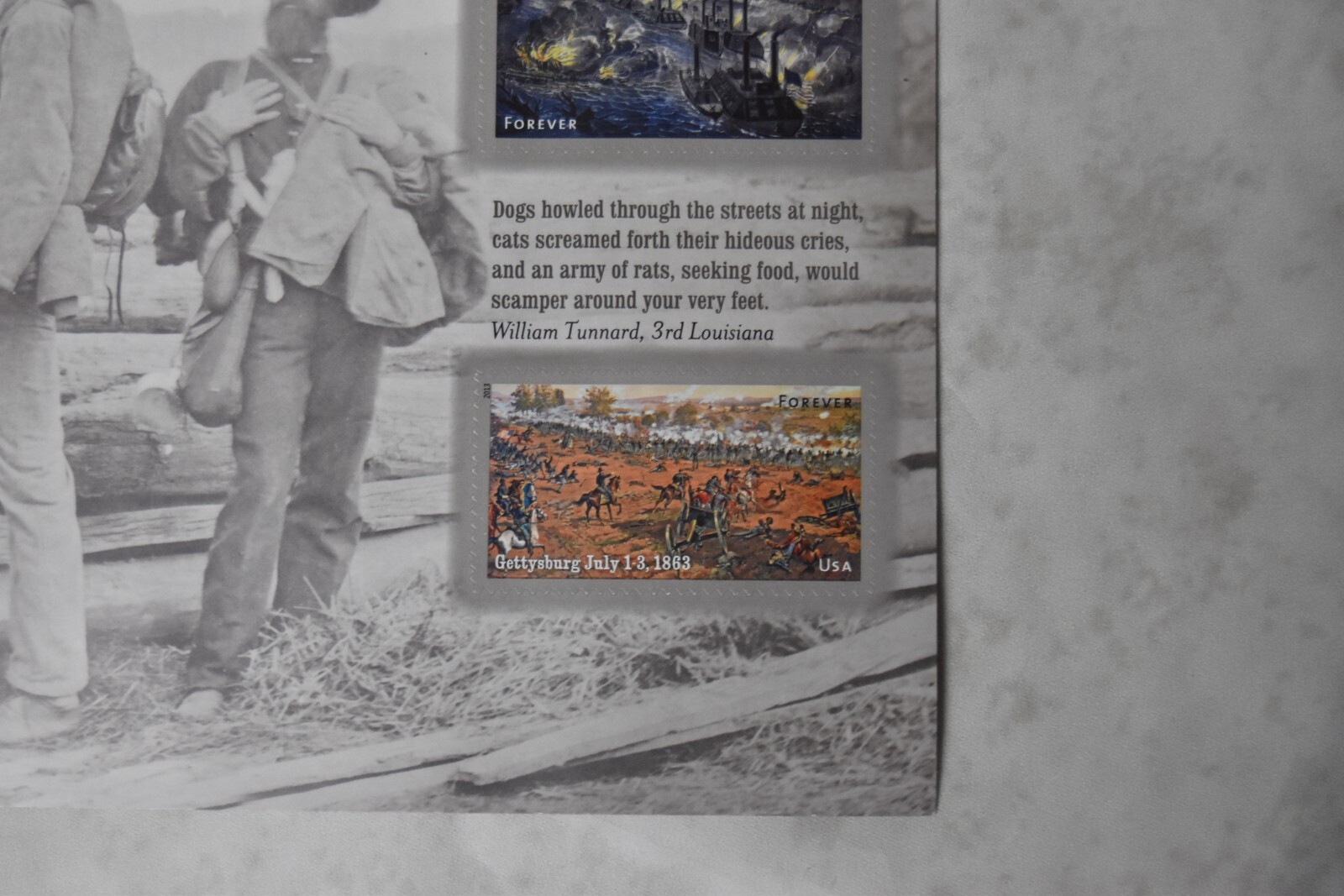 USPS Civil War Stamp Sheet 1863 Gettysburg, Vicksburg issued 2013 uncut