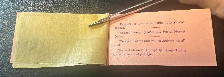 Vintage Thomas Jefferson Stamp Booklet – Twelve 3¢ Stamps in Two Blocks of 6+1
