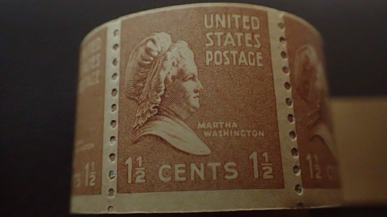 1939 SCOTT 840 1-1/2C STAMP MARTHA WASHINGTON Stamps COIL ROLL 500 OPENED UNUSED