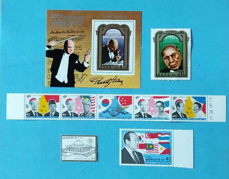 No.262 Korean Stamp Unused Loose 8 sheets Miniature sheet 3 types Bulk sale