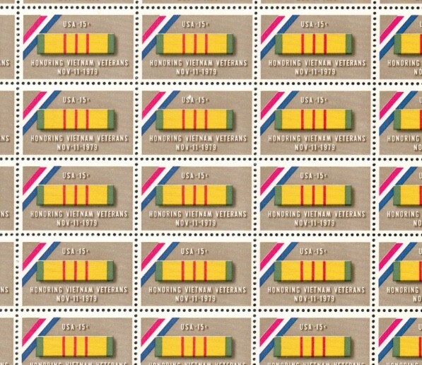 United States 15¢ Vietnam Veterans Postage Stamp #1802 Pack of 100 Singles