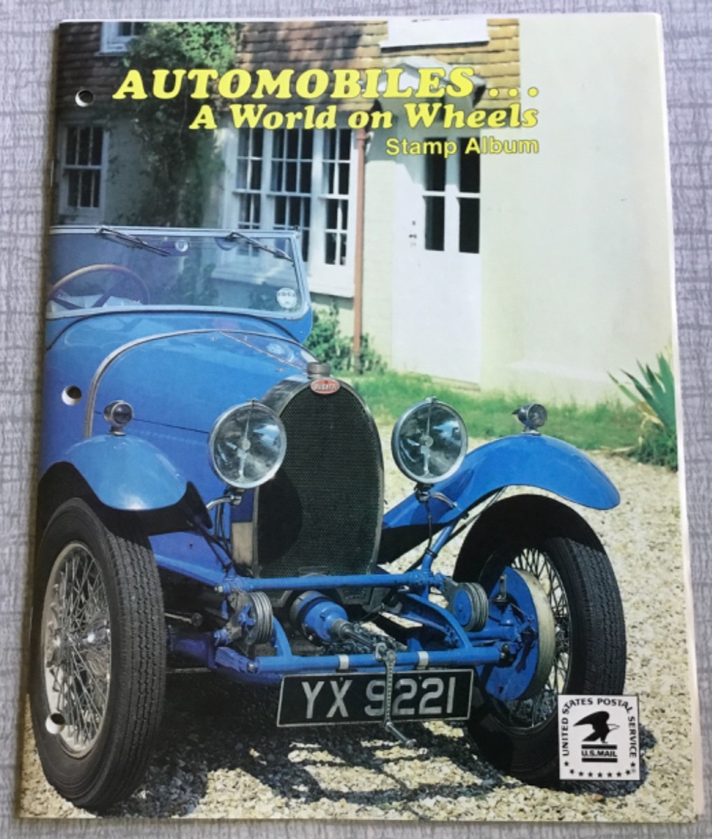 1984 AUTOMOBILES A WORLD ON WHEELS POSTAGE STAMP ALBUM ALL INTACT UNUSED NM COND