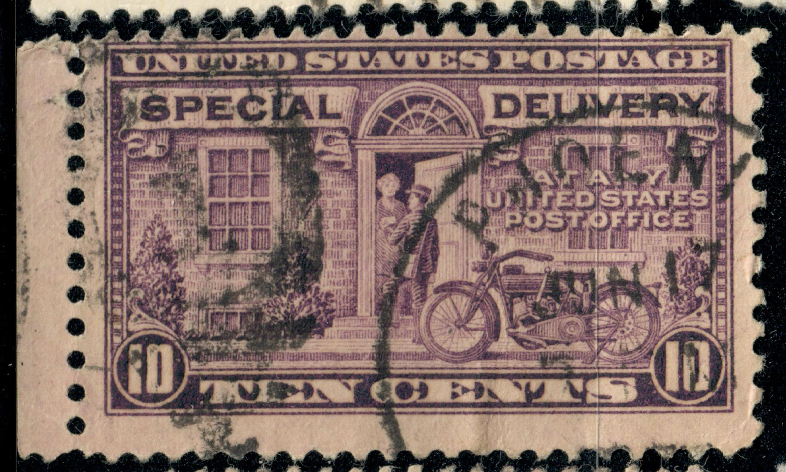 USA – 1922 – Special Delivery – Postman and Motorcycle – 10¢ – #3512