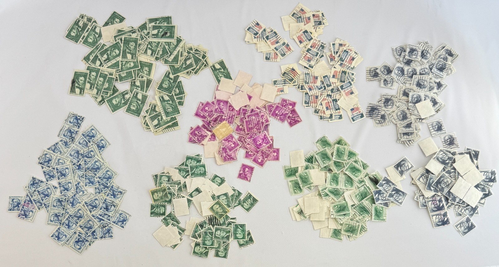 Cancelled Vintage US Definitive Stamp Mixture Lot 8 different types