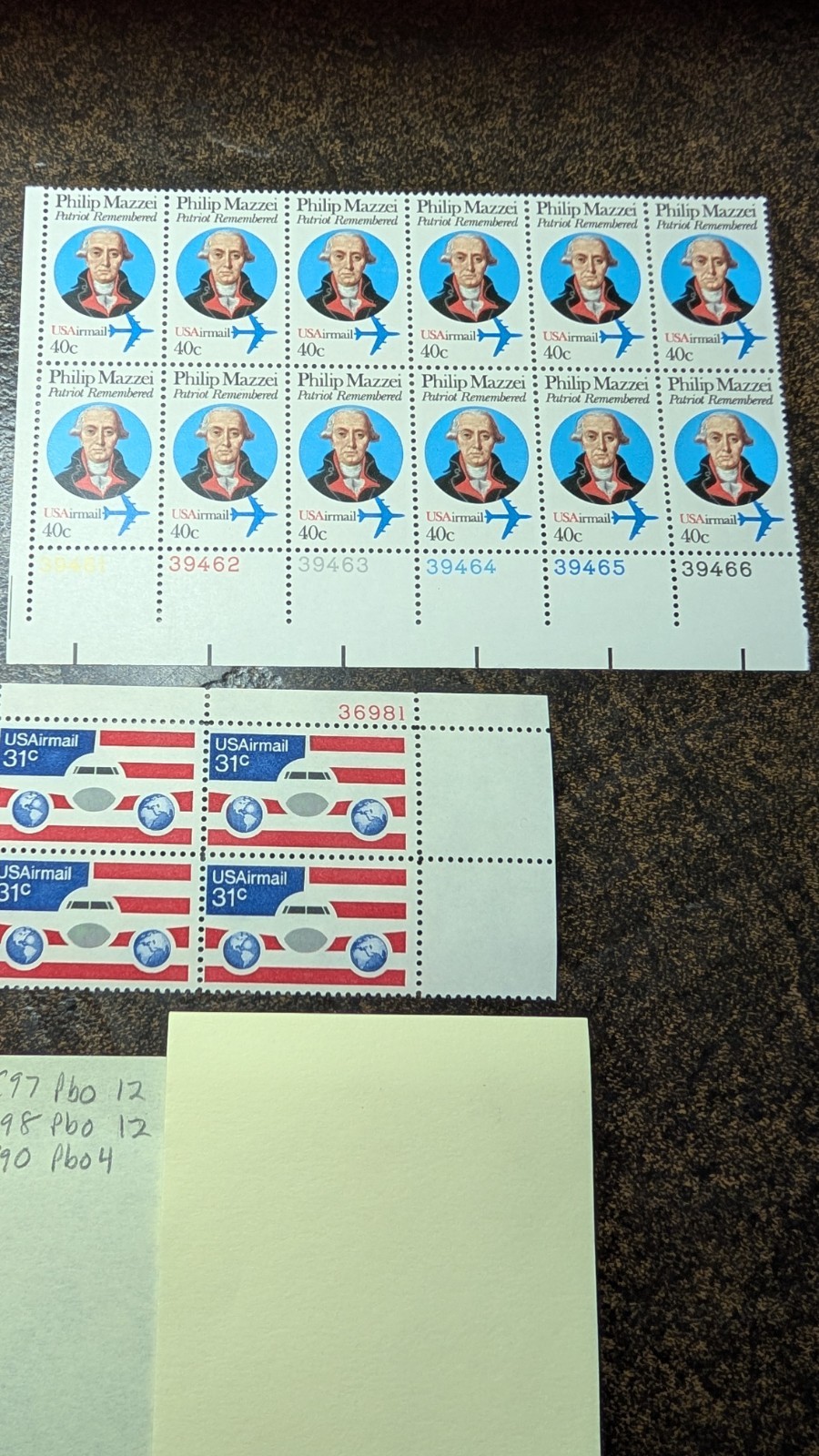 USA Airmail C90, C97, C98. Cat $38.