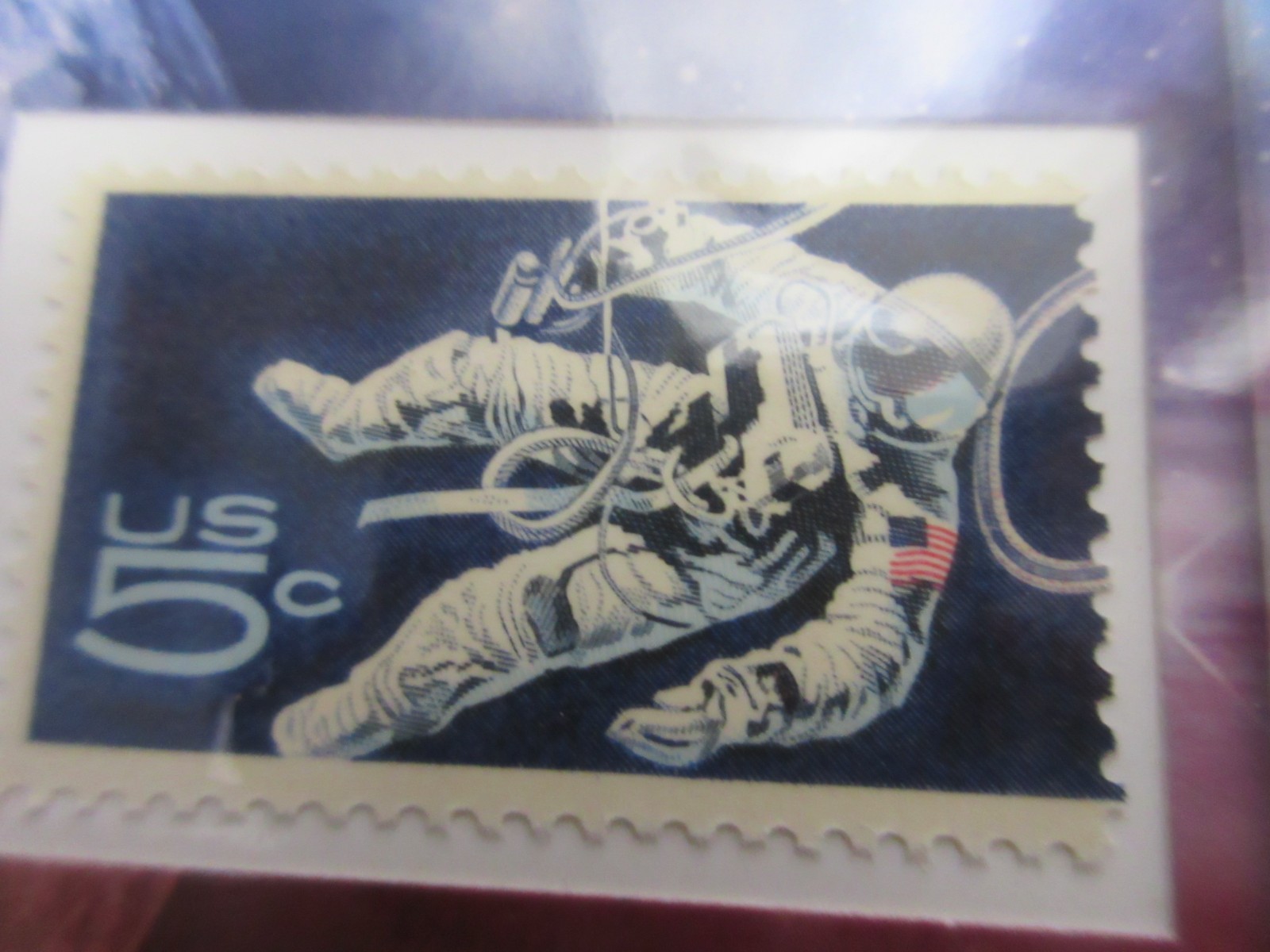 CHARLES DUKE APOLLO 9 2010 PANINI 5c STAMP & WORN RELIC SWATCH CARD, 65/250